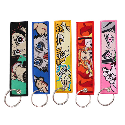 Embroided Keychain - Demon Slayer, Tanjiro Kamado, Kyōjurō Rengoku, Muichiro Tokito, Inosuke Hashibira and more