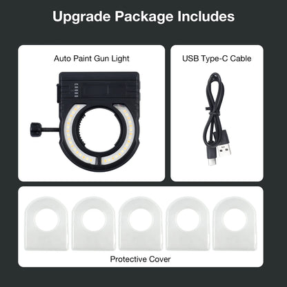 LED Spray Gun Paint Light – Adjustable 5-Color Rechargeable Work Lamp