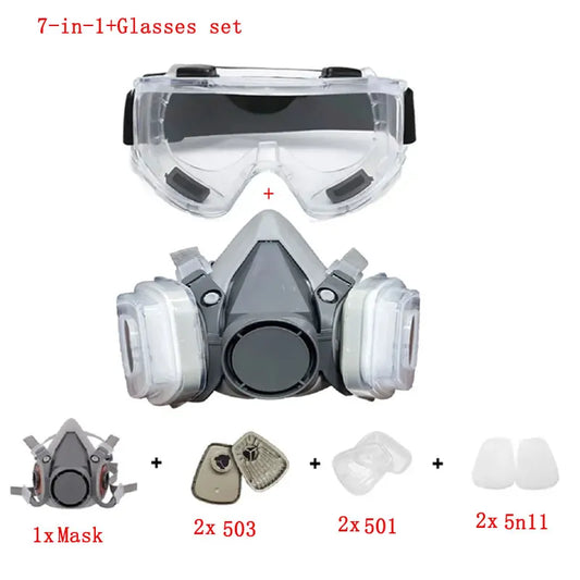 6200 Respirator Mask Kit with Filters & Goggles – Complete Spray Paint Safety Set