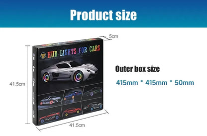 Car Hub Wheel Ring APP/Remote Control RGB Kit Waterproof LED Light