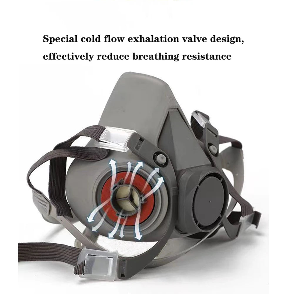 6200 Half-Face Respirator Mask – Reusable Spray Paint & Gas Protection