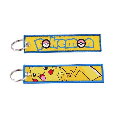 Embrioded Keychain - Pokemon Anime, Pikachu,Squirtle, Eevee, Snorlax, Bulbasaur and more