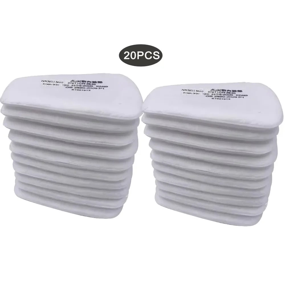 BULK. 5N11 Dust-proof Cotton Filters 501 For 3M 6001 6002 6004 6200 7502 6800 Chemical Respirator Gas Mask Protection