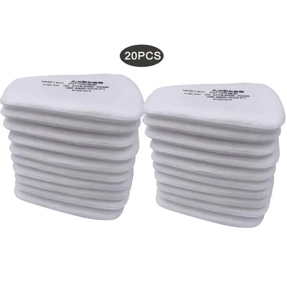 BULK. 5N11 Dust-proof Cotton Filters 501 For 3M 6001 6002 6004 6200 7502 6800 Chemical Respirator Gas Mask Protection