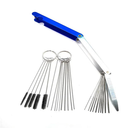 Carburetor Jet Cleaning Needle & Brush Set – Carbon & Dirt Removal Tool Kit