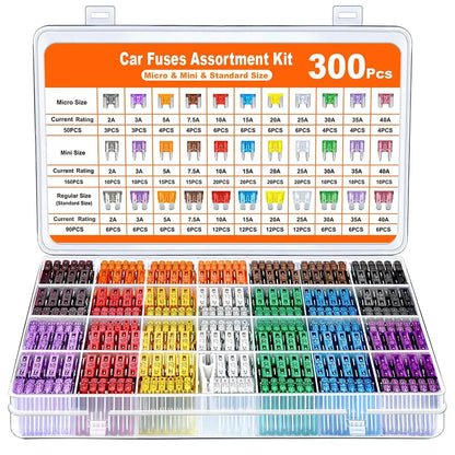 Automotive Fuse Assortment Kit with Puller (300pcs)