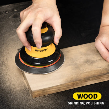 HIFESON Pneumatic Orbital Sander – 5"/6" Air Sander with Vacuum Option, EU Connector