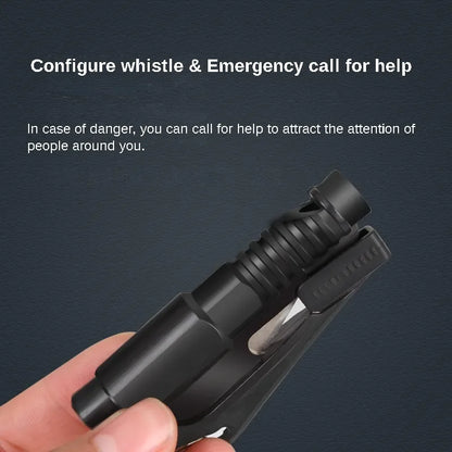 3-in-1 Car Safety Hammer & Seatbelt Cutter – Window Breaker Escape Tool with Whistle