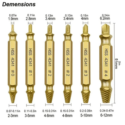 Damaged Screw Extractor Set – HSS Drill Bit Kit for Stripped & Broken Screws