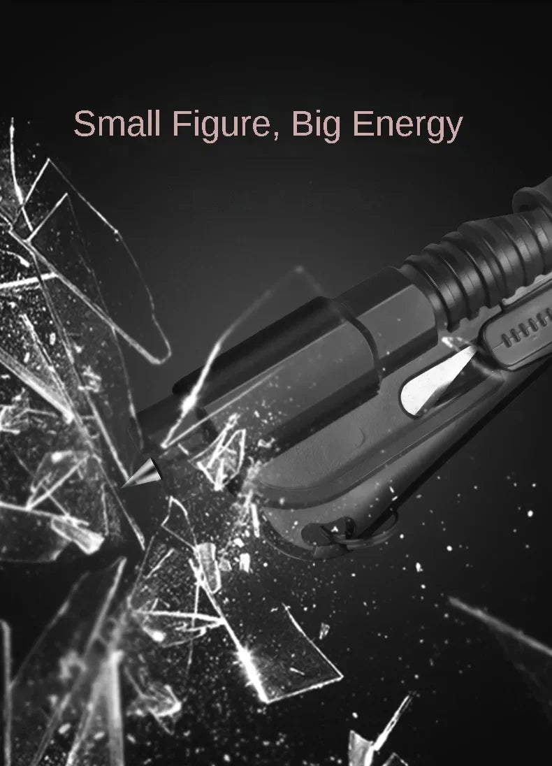 3-in-1 Car Safety Hammer & Seatbelt Cutter – Window Breaker Escape Tool with Whistle