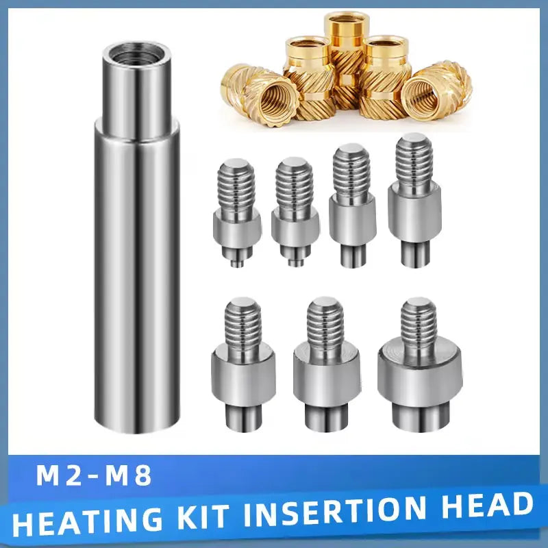 Screw Thread Hot Insert M2/2.5/3/4/5/6 Brass Knurled Nut Implant  for Plastic 3D Printing Assortment Kit