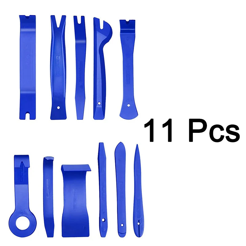 Pry Tool Kit (Blue) - Car Interior Removal Kit, Easy To Pry Fasteners ,Door Clips And More