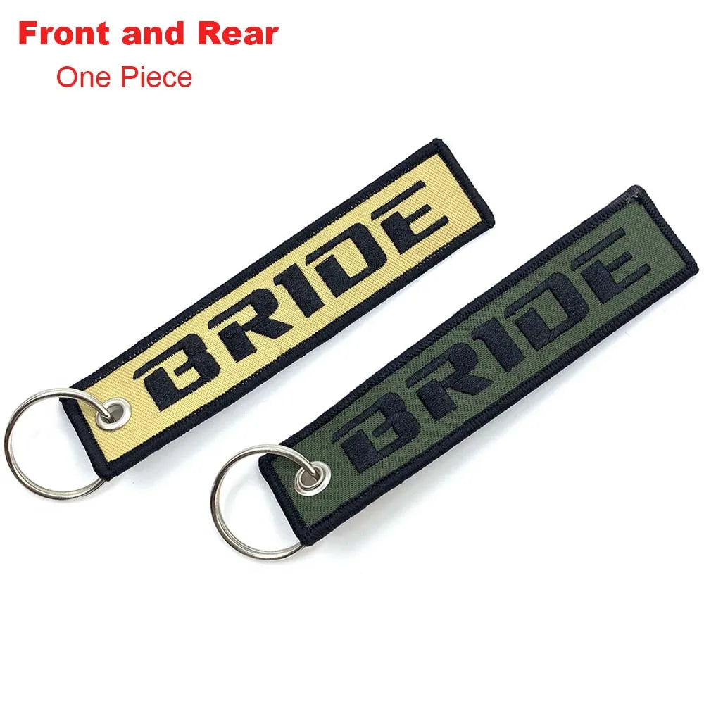 Embroidered Keychain - JDM, Nos, Recaro, Bride, Initial D, HKS
