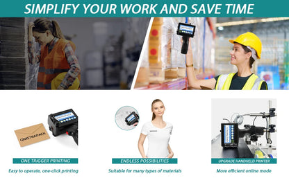 Handheld Inkjet Printer Gun for Text QR Barcode Batch Number Logo Date Label