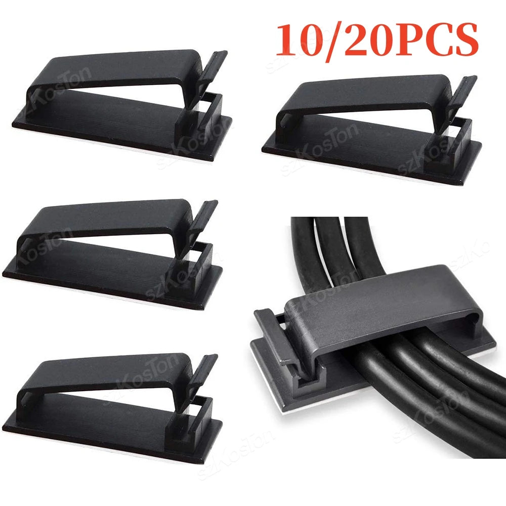 Cable Management, Organizer Clip, Wire Arrangement & Protector Clips Self-adhesive
