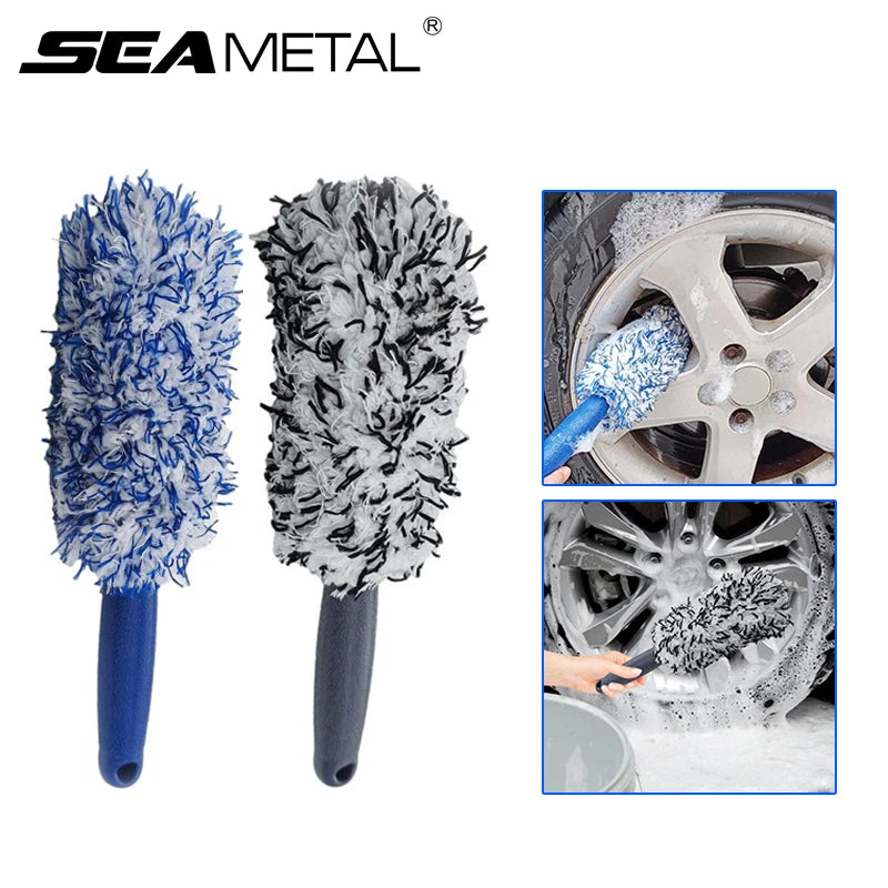 SEAMETAL Wheel & Rim Cleaning Brush – Detailing Brush for Wheels & Spokes