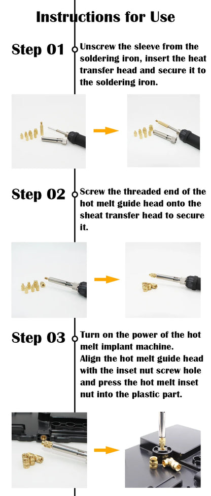 Screw Thread Hot Insert M2/2.5/3/4/5/6/8 Brass Knurled Nut Implant Machine