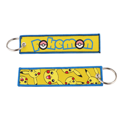 Embrioded Keychain - Pokemon Anime, Pikachu,Squirtle, Eevee, Snorlax, Bulbasaur and more