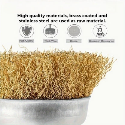 Polish Steel Wire Brush Hexagonal Handle Electric Rust Removal Brush High-speed Rotation Welding Point Polishing Tool Accessory