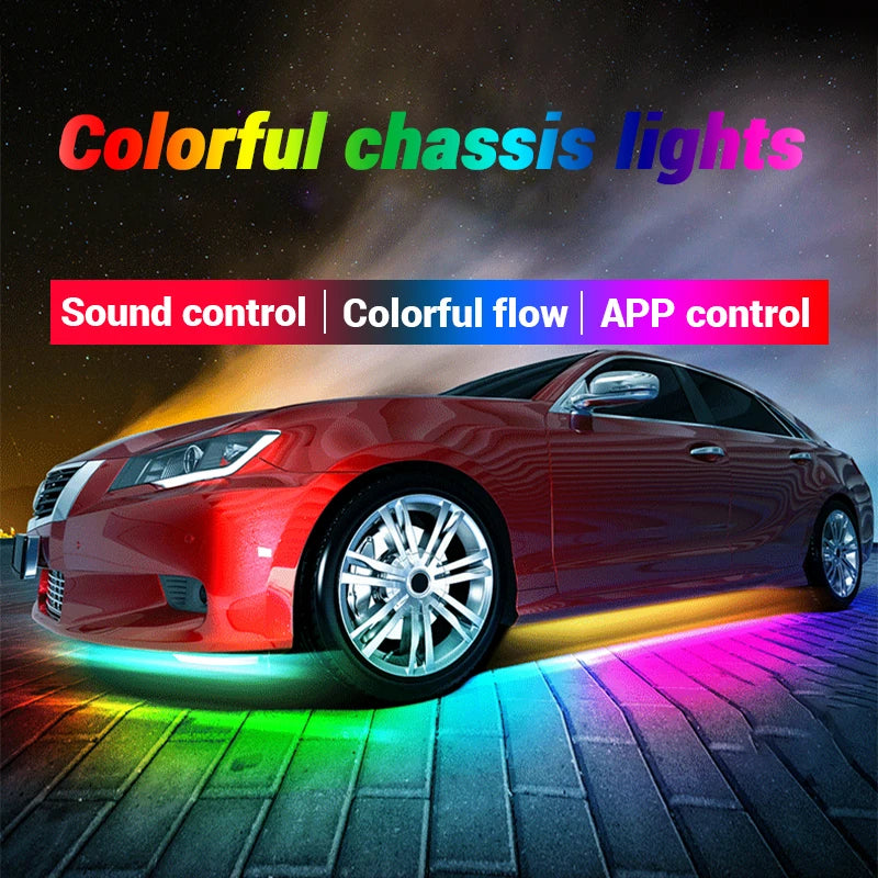 Underglow Flexible RGB LED Strip Remote or App Control Sound Active