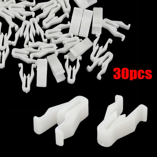Toyota/Lexus Switch Bezel Clips – White Nylon Retainers (30pcs)