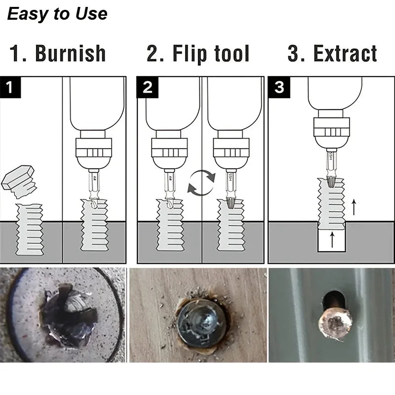 Damaged Screw Extractor Set – HSS Drill Bit Kit for Stripped & Broken Screws