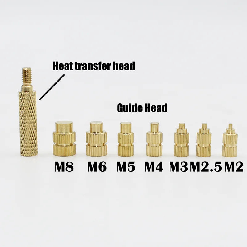 Screw Thread Hot Insert M2/2.5/3/4/5/6/8 Brass Knurled Nut Implant Machine