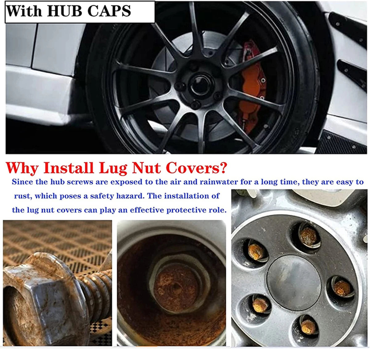 Bolt and Nut Covers Caps for VAG, VW, Volkswagen, Jetta, Polo, Tiguan, Golf, Passat and more