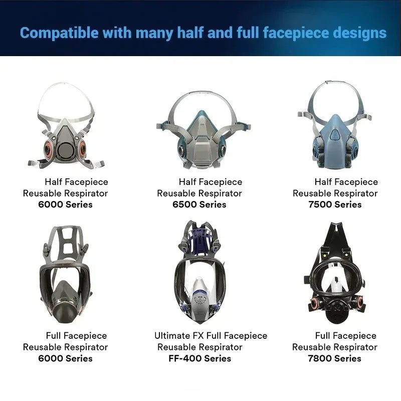 BULK 6001 Filter Cartridge 5N11 Dustproof Cotton, Fit For 3M 6200/7502/6800 Gas Mask Chemical Painting Spray Respirator