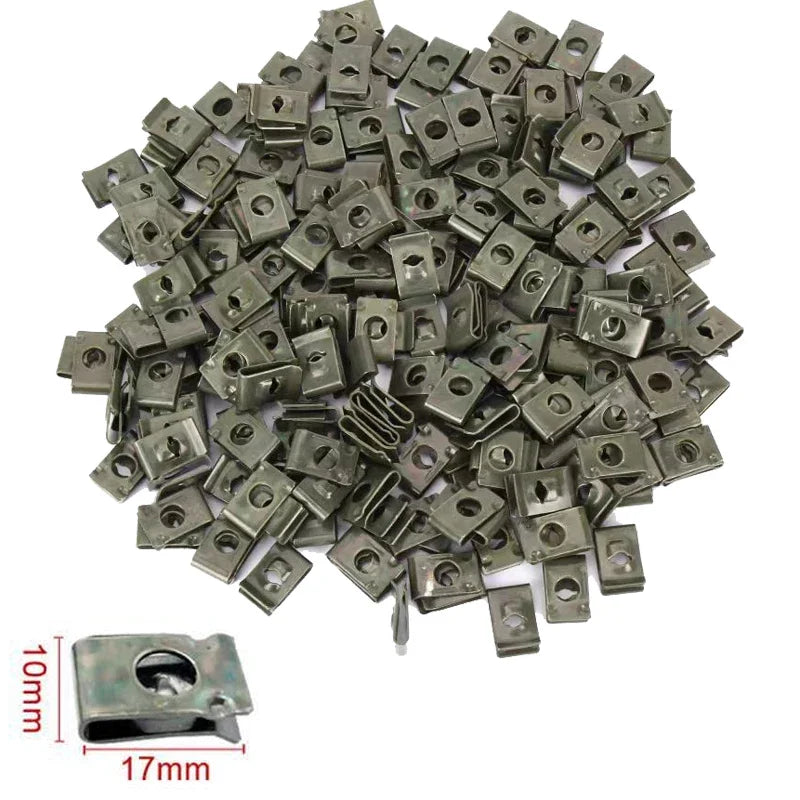 U-Type Metal Screw Clip Fastener Set