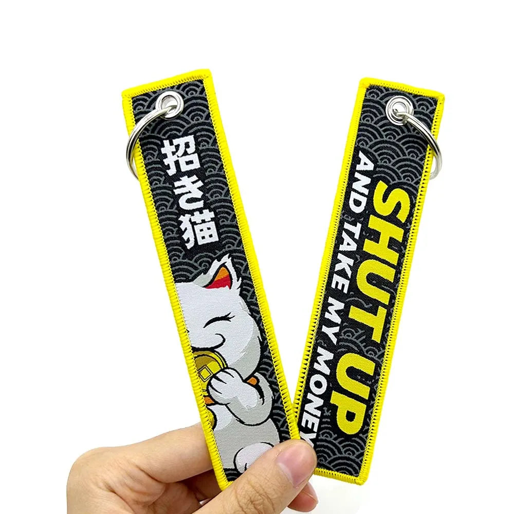 Embroidered Keychain - JDM, Nos, Recaro, Bride, Initial D, HKS