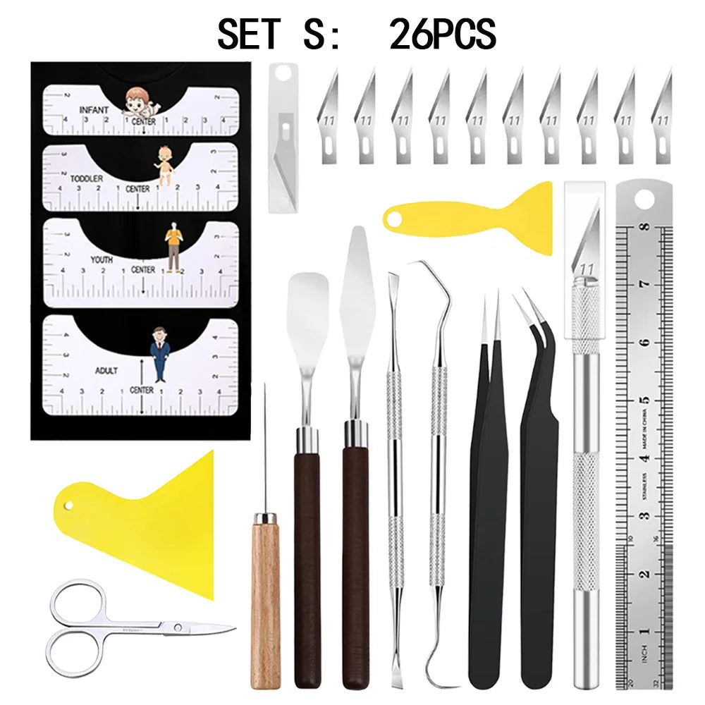 Vinyl and Sicker Weeding Tool Set, DIY Kit. Silhouettes, Cameos, Lettering, Scrapbooking