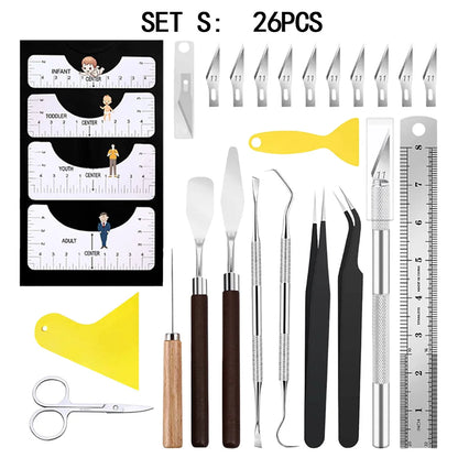 Vinyl and Sicker Weeding Tool Set, DIY Kit. Silhouettes, Cameos, Lettering, Scrapbooking