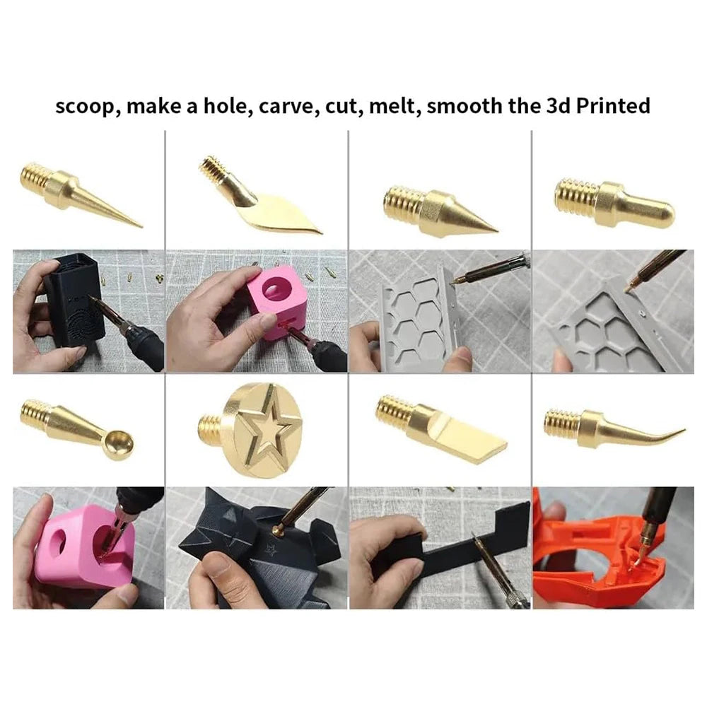 9-in-1 Soldering & Pyrography Pen Kit – Heat Set Inserts, Wood Burning & Engraving Tips