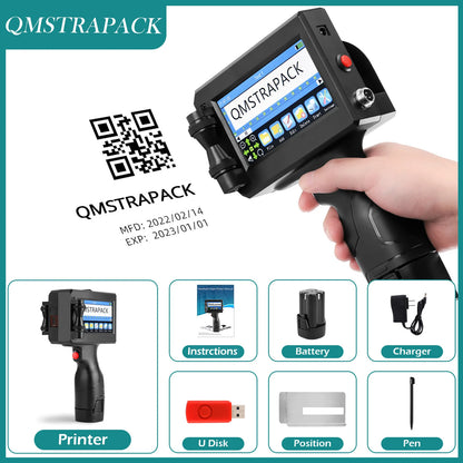 Handheld Inkjet Printer Gun for Text QR Barcode Batch Number Logo Date Label
