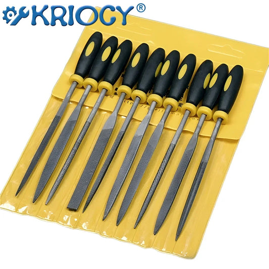 5-Piece Precision File Set – Round, Flat & Triangular Hand Files for Metalwork
