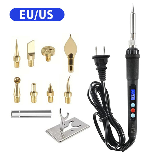 9-in-1 Soldering & Pyrography Pen Kit – Heat Set Inserts, Wood Burning & Engraving Tips
