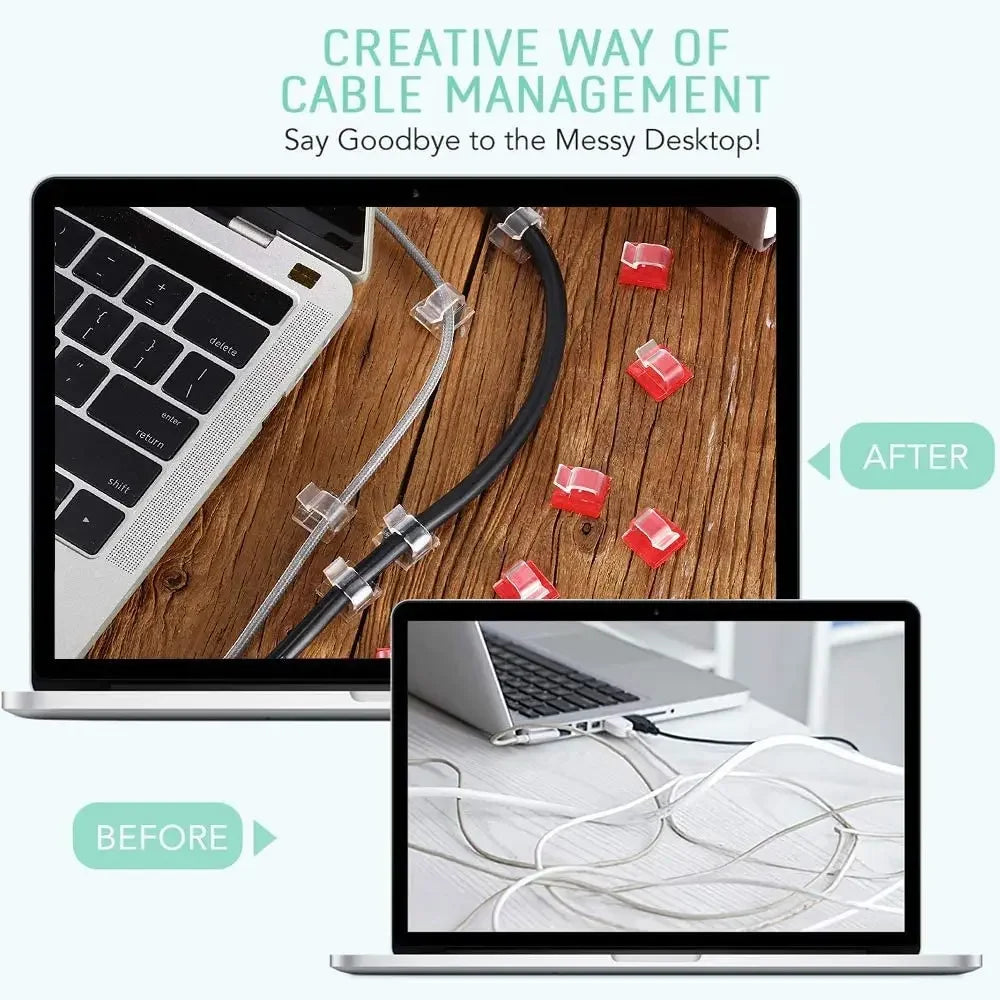 Self-Adhesive Cable Clips – Wire Organizer Clamps for Car & Garage