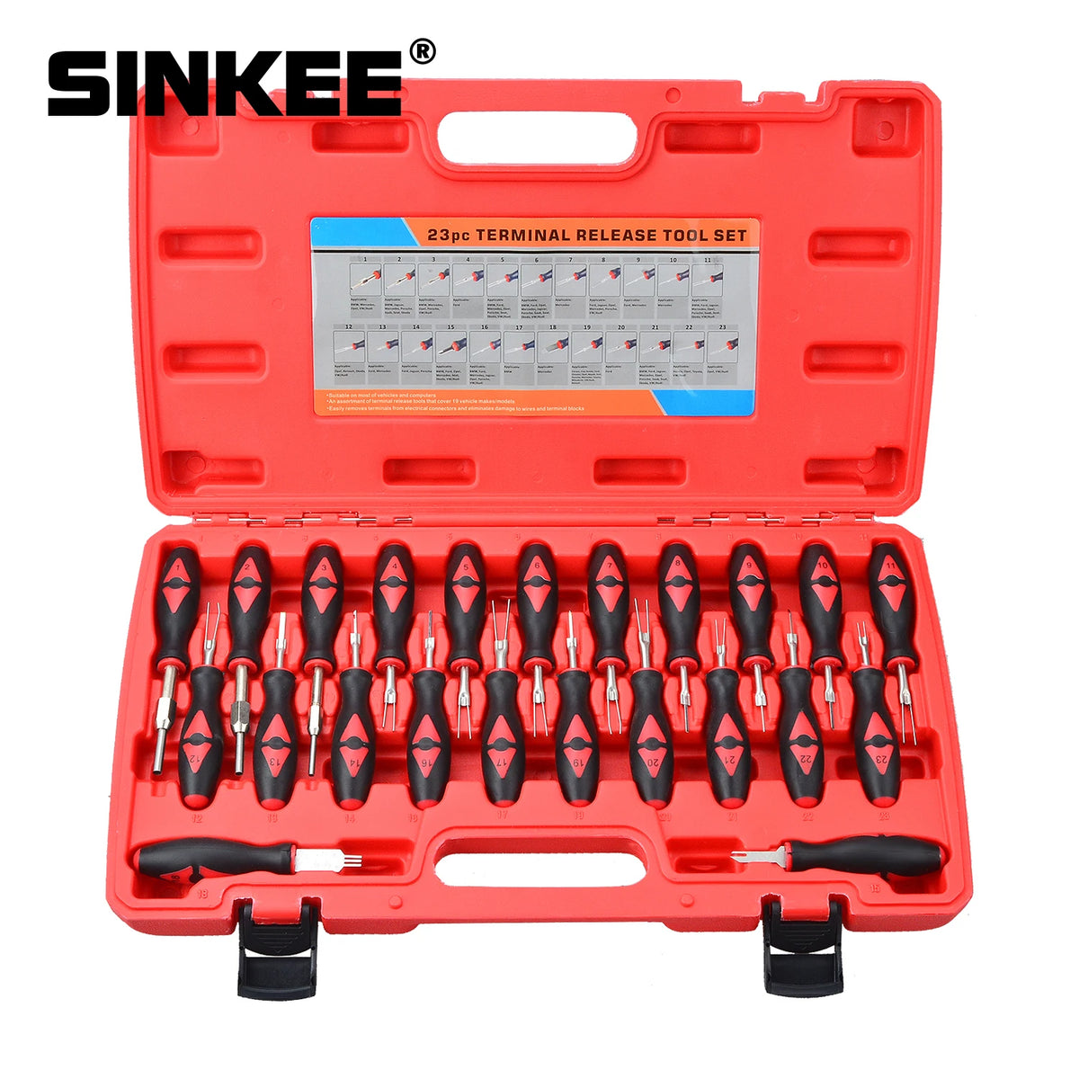 23-Piece Terminal Release Tool Set – Wiring Connector Pin Extractor for BMW, Ford, VW