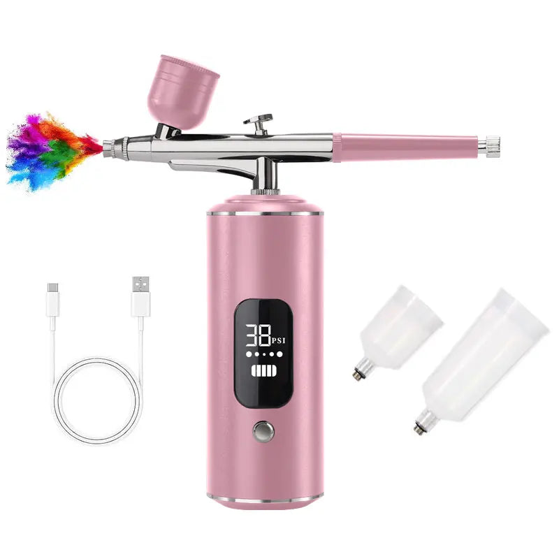 Portable Airbrush with Built-In Compressor – Rechargeable Kit for Custom Paint & Detailing
