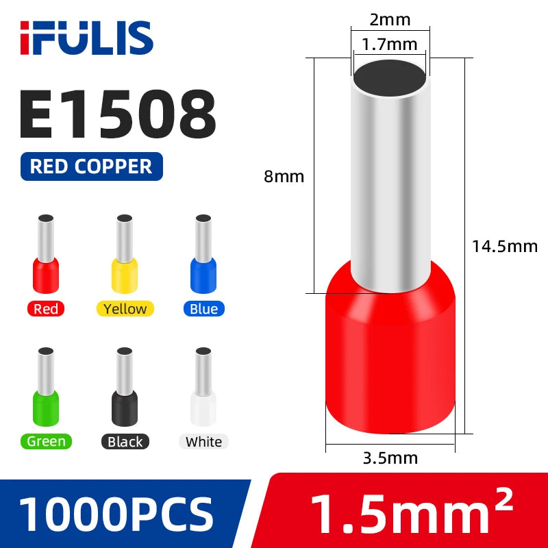 Insulated Wire Ferrule Terminal Assortment (Multi-Gauge)