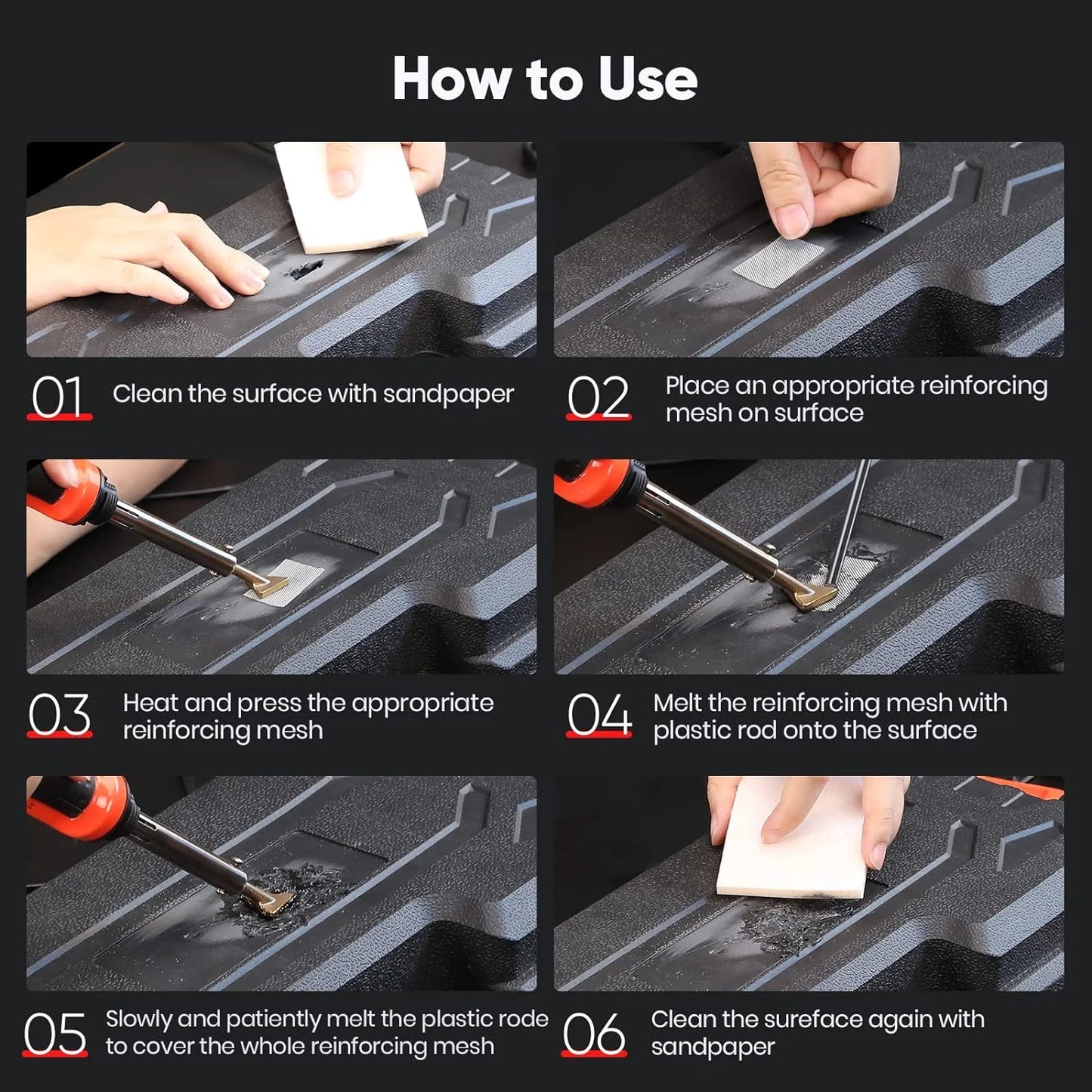 Car Bumper Repair Soldering Iron Tool 50W/100W, Adjustable Temperature Welding Rework Station