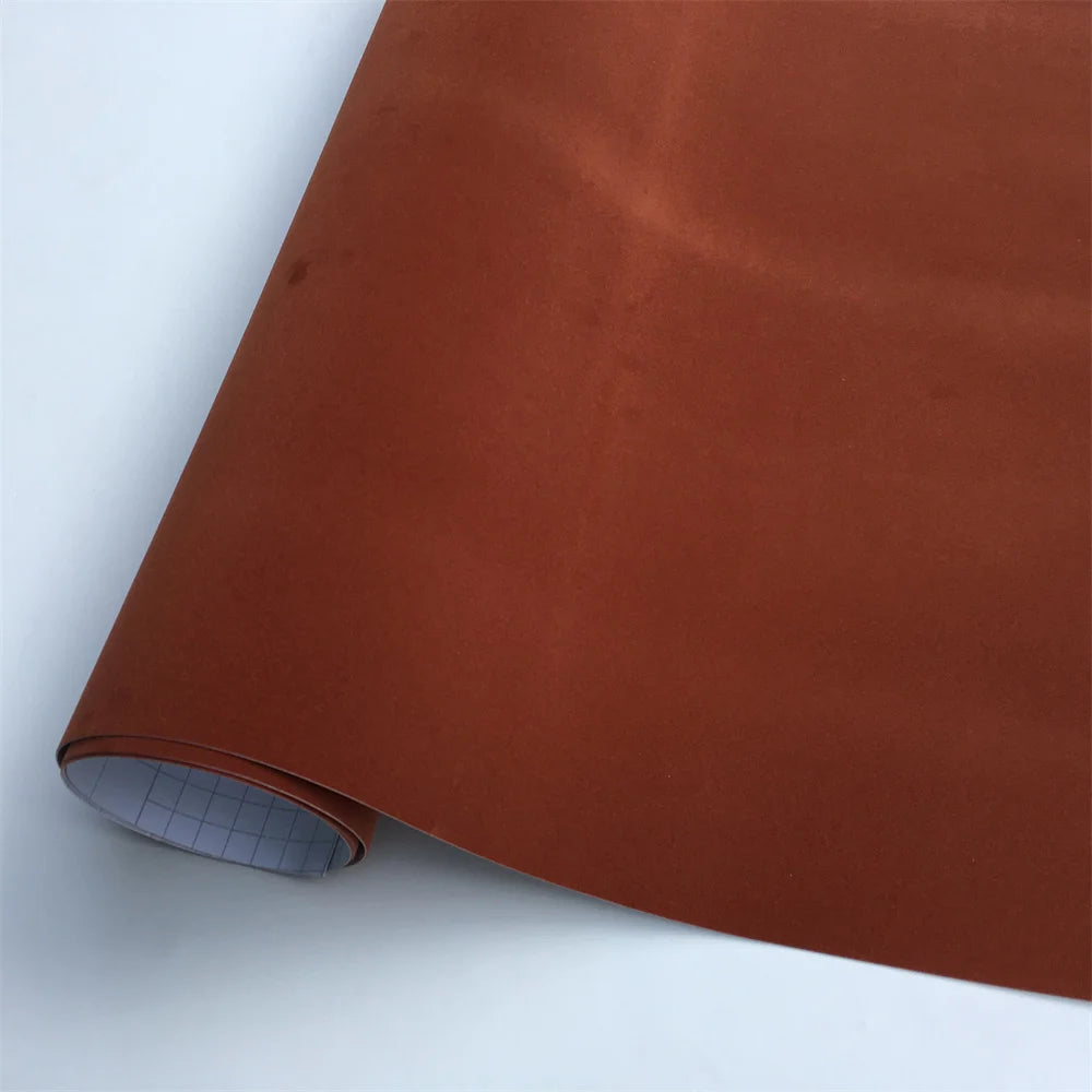 Suede Velvet Vinyl Wrap Film – Bubble-Free Car Interior Wrapping Sticker