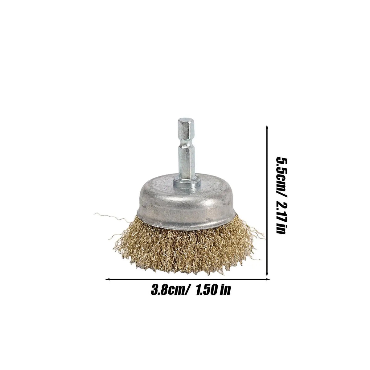Polish Steel Wire Brush Hexagonal Handle Electric Rust Removal Brush High-speed Rotation Welding Point Polishing Tool Accessory