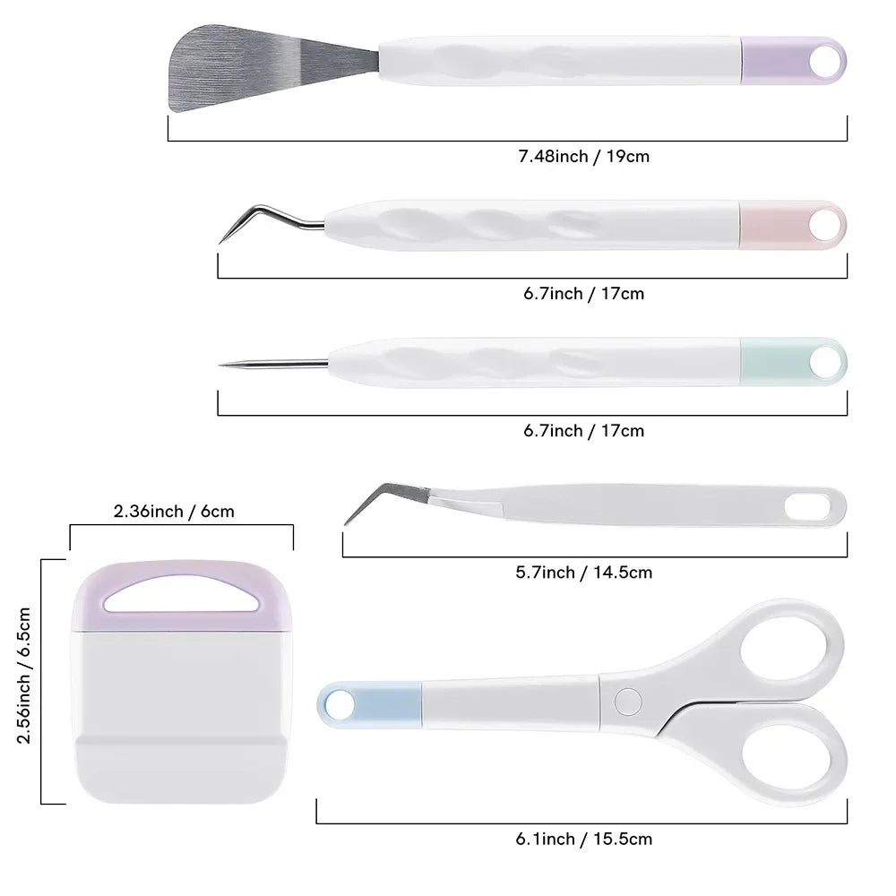 6-Piece Vinyl Weeding & Cutting Tool Set – Wrap, Decal & Craft Kit