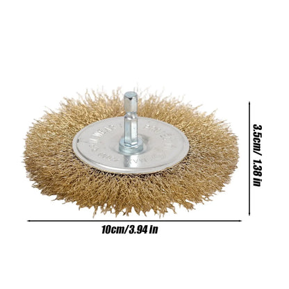 Polish Steel Wire Brush Hexagonal Handle Electric Rust Removal Brush High-speed Rotation Welding Point Polishing Tool Accessory