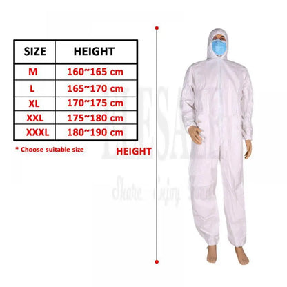 Disposable Dustproof Coverall Suit – Water & Oil Resistant Paint Spray Protection