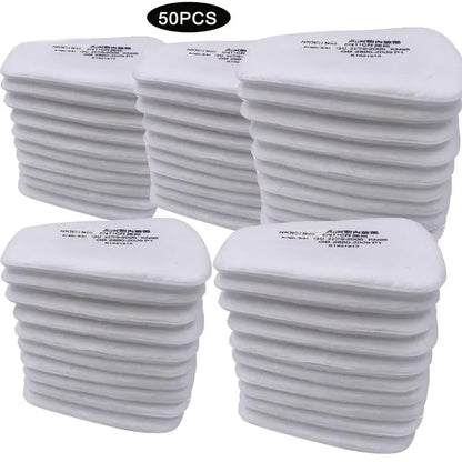 BULK. 5N11 Dust-proof Cotton Filters 501 For 3M 6001 6002 6004 6200 7502 6800 Chemical Respirator Gas Mask Protection