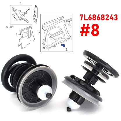 Push Retainers For VAG,VW, Audi, Porsche, Door Panel Card, Interior Trim Clips