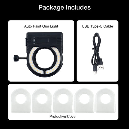 LED Spray Gun Paint Light – Adjustable 5-Color Rechargeable Work Lamp